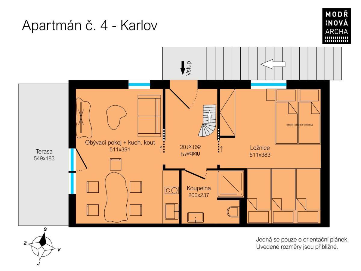 Apartmany Modrinova Archa S Privatni Saunou Vaclavov u Bruntalu Luaran gambar