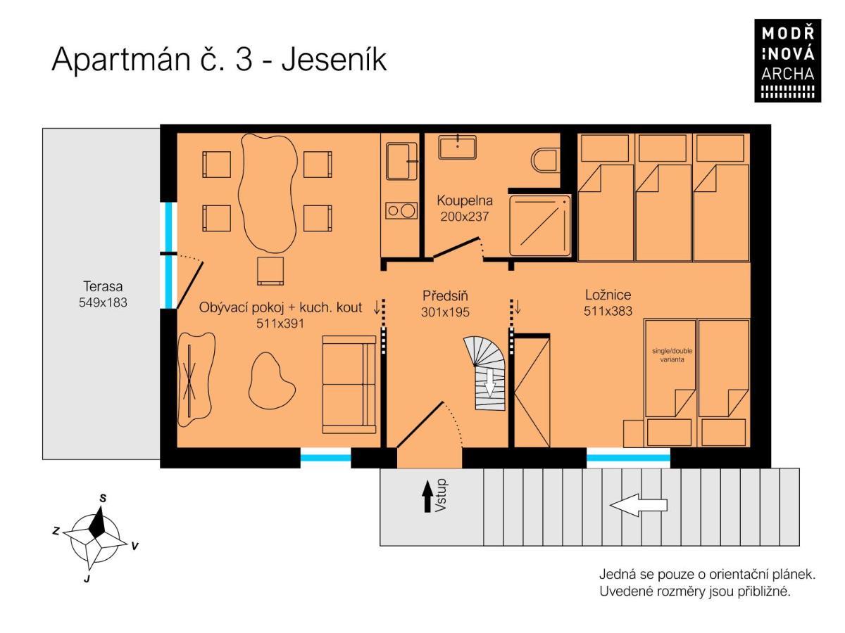 Apartmany Modrinova Archa S Privatni Saunou Vaclavov u Bruntalu Luaran gambar
